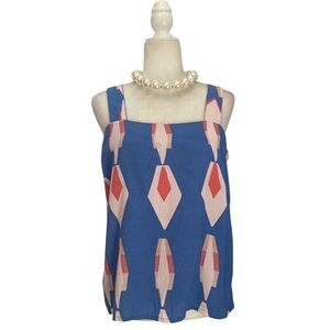 Mister Zimi Cami Tank Top in Blue Sky Aztec Zanzibar Collection Flowy Boho Shell